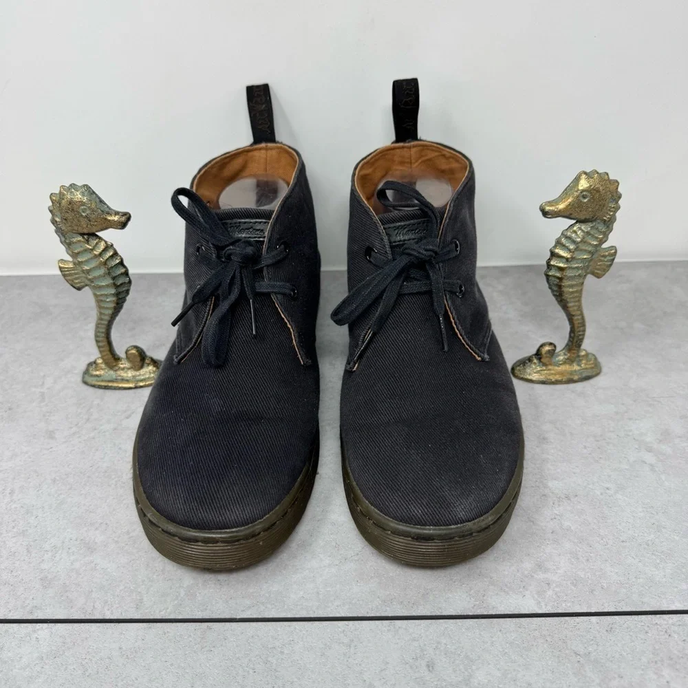 Dr. Martens Mayport Chukka Black Canvas Boots Size U.S. Mens 8, Women's 9